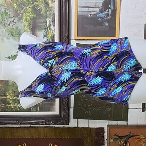 Vintage 70s Polyester Swim Wear Romper Swimsuit 1970s Summer Beach Retro Pin Up